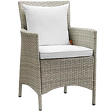 Conduit Outdoor Patio Wicker Rattan Dining Armchair by Lefancy