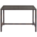 Conduit Outdoor Patio Wicker Rattan Large Bar Table by Lefancy