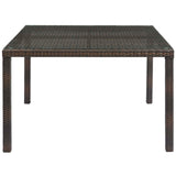 Conduit 47" Outdoor Patio Wicker Rattan Dining Table by Lefancy