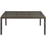 Conduit 70" Outdoor Patio Wicker Rattan Dining Table by Lefancy