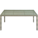 Conduit 70" Outdoor Patio Wicker Rattan Dining Table by Lefancy