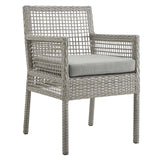 Aura Outdoor Patio Wicker Rattan Dining Armchair by Lefancy