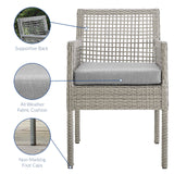 Aura Outdoor Patio Wicker Rattan Dining Armchair by Lefancy