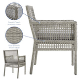 Aura Outdoor Patio Wicker Rattan Dining Armchair by Lefancy