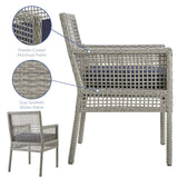 Aura Outdoor Patio Wicker Rattan Dining Armchair by Lefancy