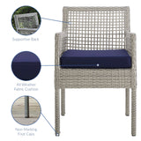 Aura Outdoor Patio Wicker Rattan Dining Armchair by Lefancy