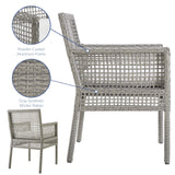 Aura Outdoor Patio Wicker Rattan Dining Armchair by Lefancy