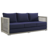 Aura Outdoor Patio Wicker Rattan Sofa by Lefancy