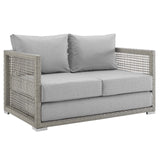 Aura Outdoor Patio Wicker Rattan Loveseat by Lefancy