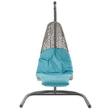 Landscape Hanging Chaise Lounge Outdoor Patio Swing Chair by Lefancy
