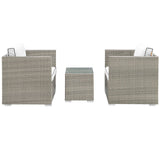 Repose 3 Piece Outdoor Patio Sectional Set by Lefancy