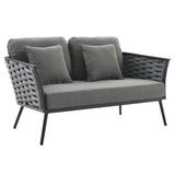 Stance Outdoor Patio Aluminum Loveseat by Lefancy