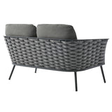 Stance Outdoor Patio Aluminum Loveseat by Lefancy