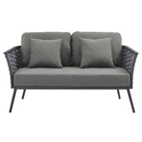 Stance Outdoor Patio Aluminum Loveseat by Lefancy