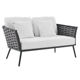 Stance Outdoor Patio Aluminum Loveseat by Lefancy