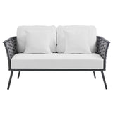 Stance Outdoor Patio Aluminum Loveseat by Lefancy