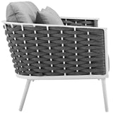 Stance Outdoor Patio Aluminum Loveseat by Lefancy