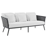 Stance Outdoor Patio Aluminum Sofa by Lefancy