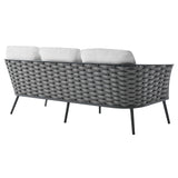 Stance Outdoor Patio Aluminum Sofa by Lefancy