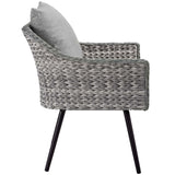 Endeavor Outdoor Patio Wicker Rattan Armchair by Lefancy