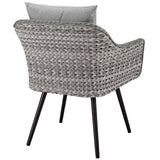 Endeavor Outdoor Patio Wicker Rattan Armchair by Lefancy