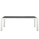 Stance 90.5" Outdoor Patio Aluminum Dining Table by Lefancy