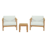 Bayport 3 Piece Outdoor Patio Teak Set by Lefancy