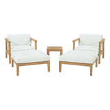 Bayport 5 Piece Outdoor Patio Teak Set by Lefancy