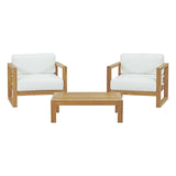 Upland 3 Piece Outdoor Patio Teak Set by Lefancy