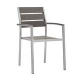 Shore Outdoor Patio Aluminum Dining Armchair by Lefancy