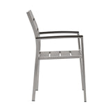 Shore Outdoor Patio Aluminum Dining Armchair by Lefancy