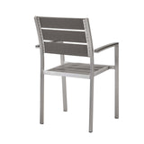 Shore Outdoor Patio Aluminum Dining Armchair by Lefancy