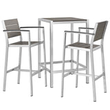 Shore 3 Piece Outdoor Patio Aluminum Pub Set by Lefancy