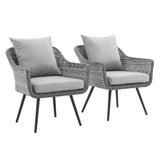 Endeavor Outdoor Patio Wicker Rattan Armchair Set of 2 by Lefancy