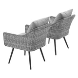 Endeavor Outdoor Patio Wicker Rattan Armchair Set of 2 by Lefancy