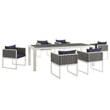 Stance 7 Piece Outdoor Patio Aluminum Dining Set by Lefancy