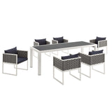 Stance 7 Piece Outdoor Patio Aluminum Dining Set by Lefancy