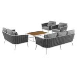 Stance 5 Piece Outdoor Patio Aluminum Sectional Sofa Set by Lefancy