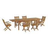 Marina 7 Piece Outdoor Patio Teak Dining Set by Lefancy