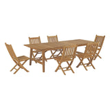 Marina 7 Piece Outdoor Patio Teak Dining Set by Lefancy