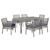 Aura 7 Piece Outdoor Patio Wicker Rattan Set by Lefancy