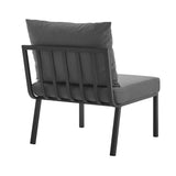 Riverside Outdoor Patio Aluminum Armless Chair by Lefancy