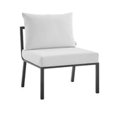 Riverside Outdoor Patio Aluminum Armless Chair by Lefancy