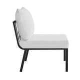 Riverside Outdoor Patio Aluminum Armless Chair by Lefancy