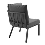 Riverside Outdoor Patio Aluminum Corner Chair by Lefancy