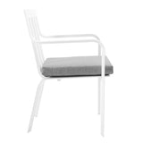 Baxley Stackable Outdoor Patio Aluminum Dining Armchair by Lefancy