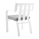 Baxley Stackable Outdoor Patio Aluminum Dining Armchair by Lefancy