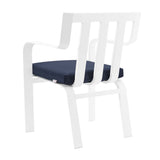 Baxley Stackable Outdoor Patio Aluminum Dining Armchair by Lefancy