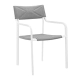 Raleigh Stackable Outdoor Patio Aluminum Dining Armchair by Lefancy