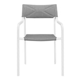 Raleigh Stackable Outdoor Patio Aluminum Dining Armchair by Lefancy